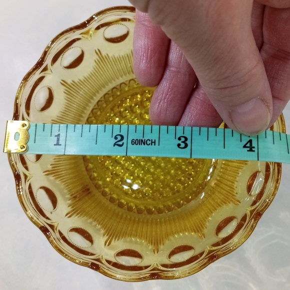 Vintage Bartlett Collins Manhattan Amber Glass Dessert Bowls - Picture 4 of 5